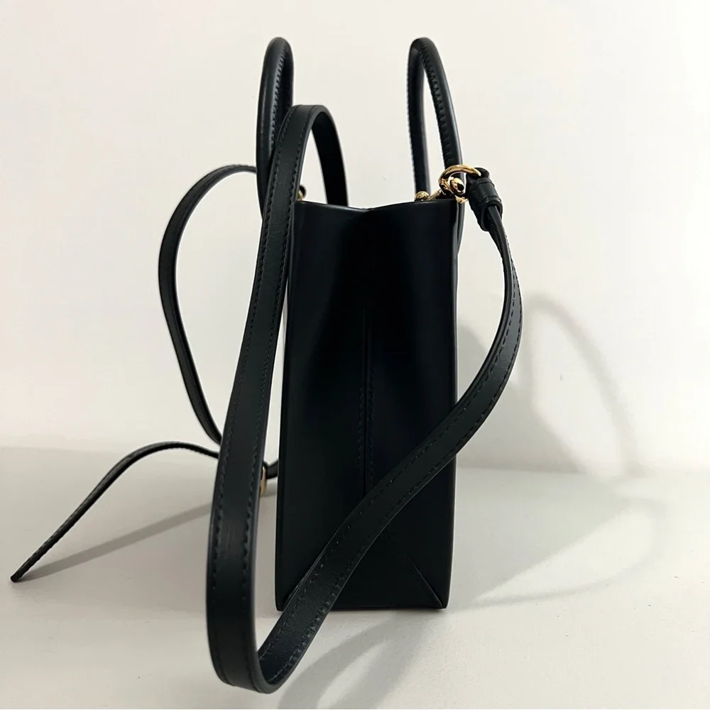 NWT MOSCHINO Gold Logo Leather Crossbody Bag Designer